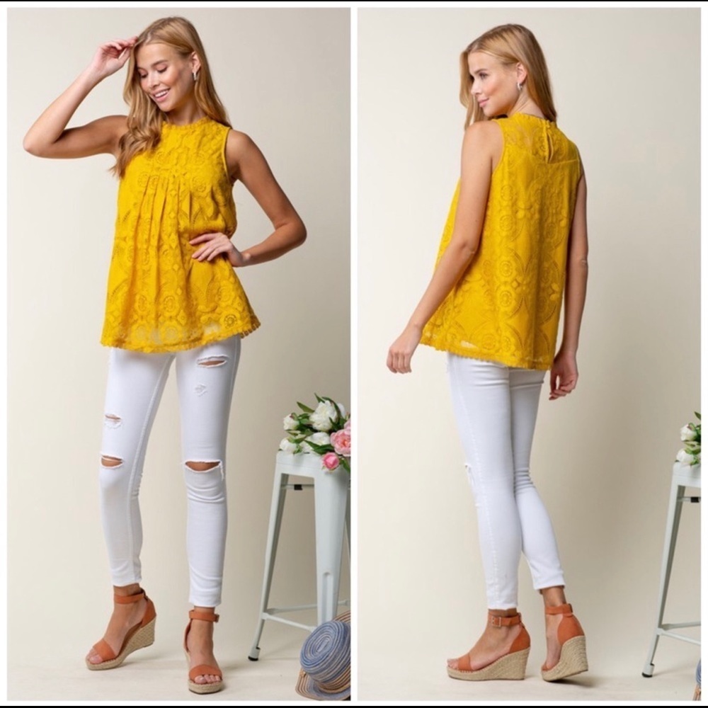 SUNFLOWER Sleeveless Lace Top-LAST☝️ - Picture 8 of 10